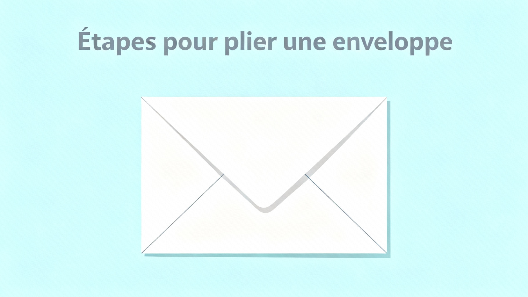 Étapes pour plier une enveloppe