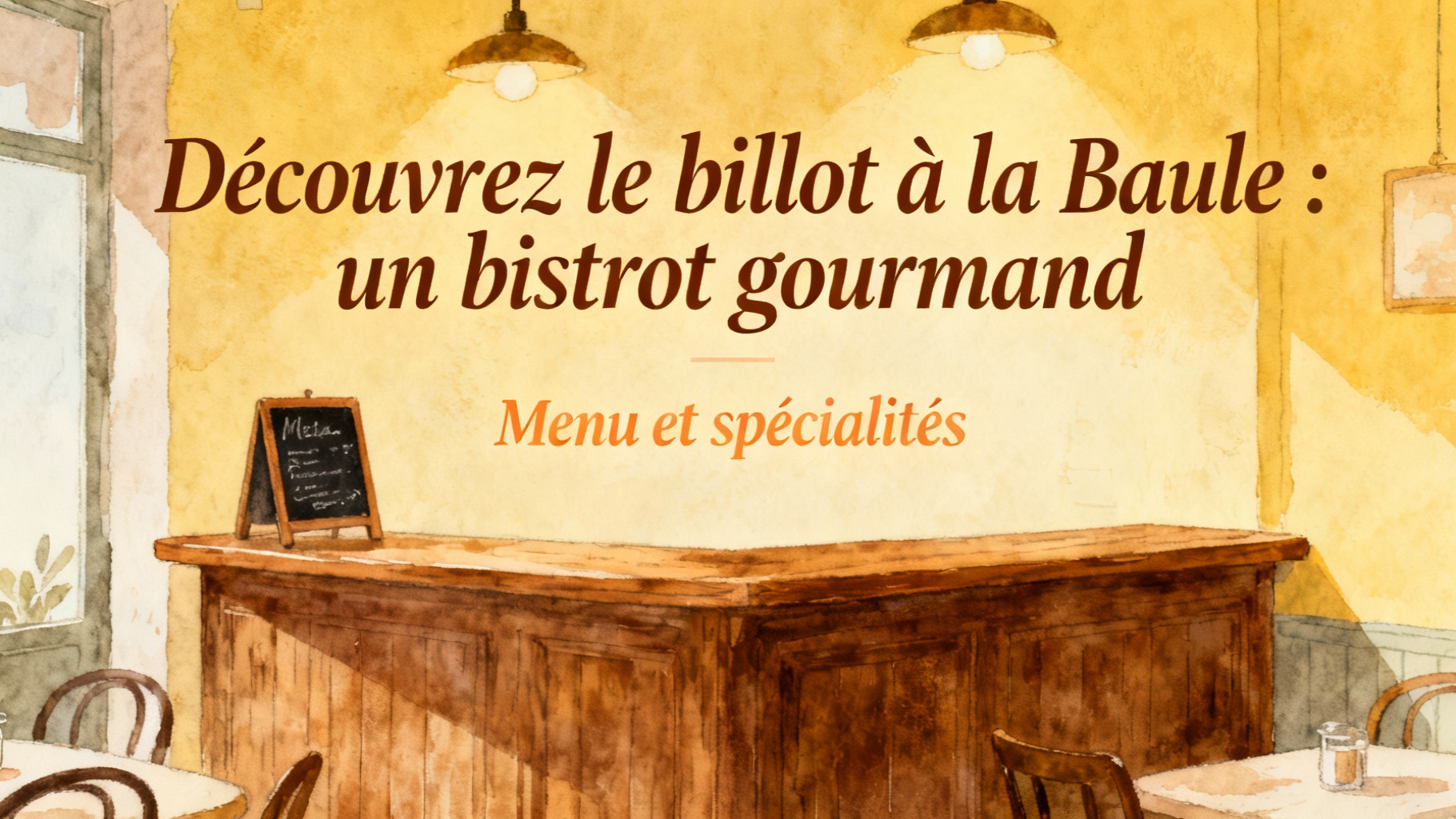 Menu et spécialités