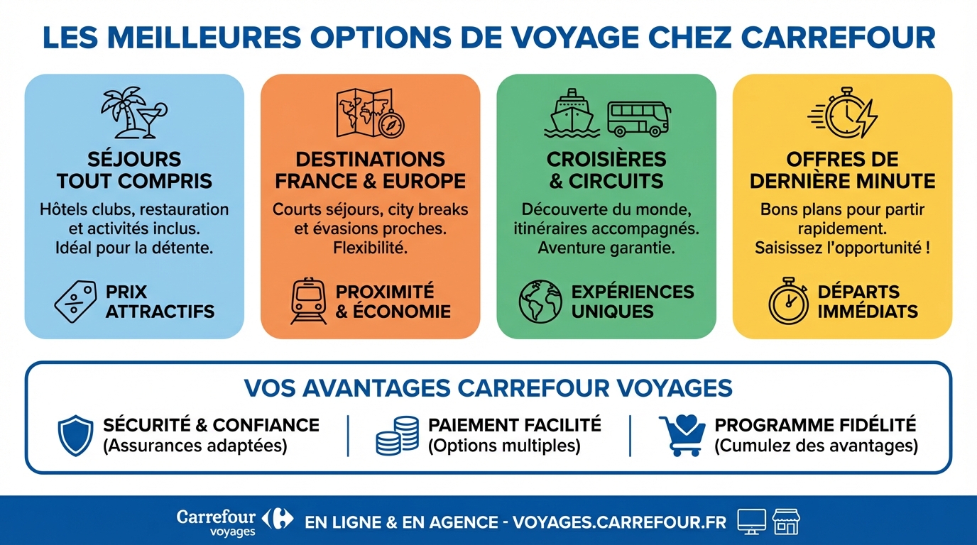 Découvrez les meilleures options de voyage chez carrefour 3 Comment réserver un voyage chez Carrefour