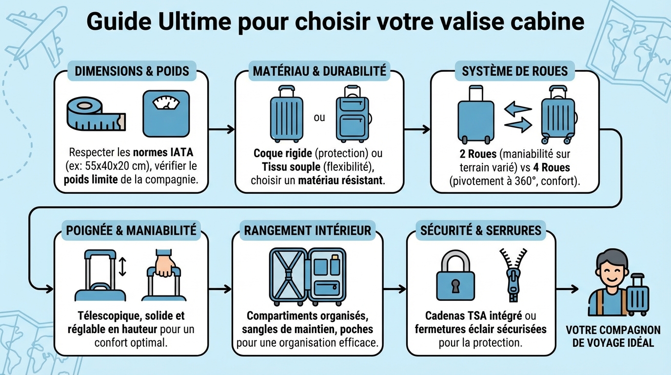 Guide ultime pour choisir votre valise cabine 3 Meilleurs modèles de valises cabine en 2023