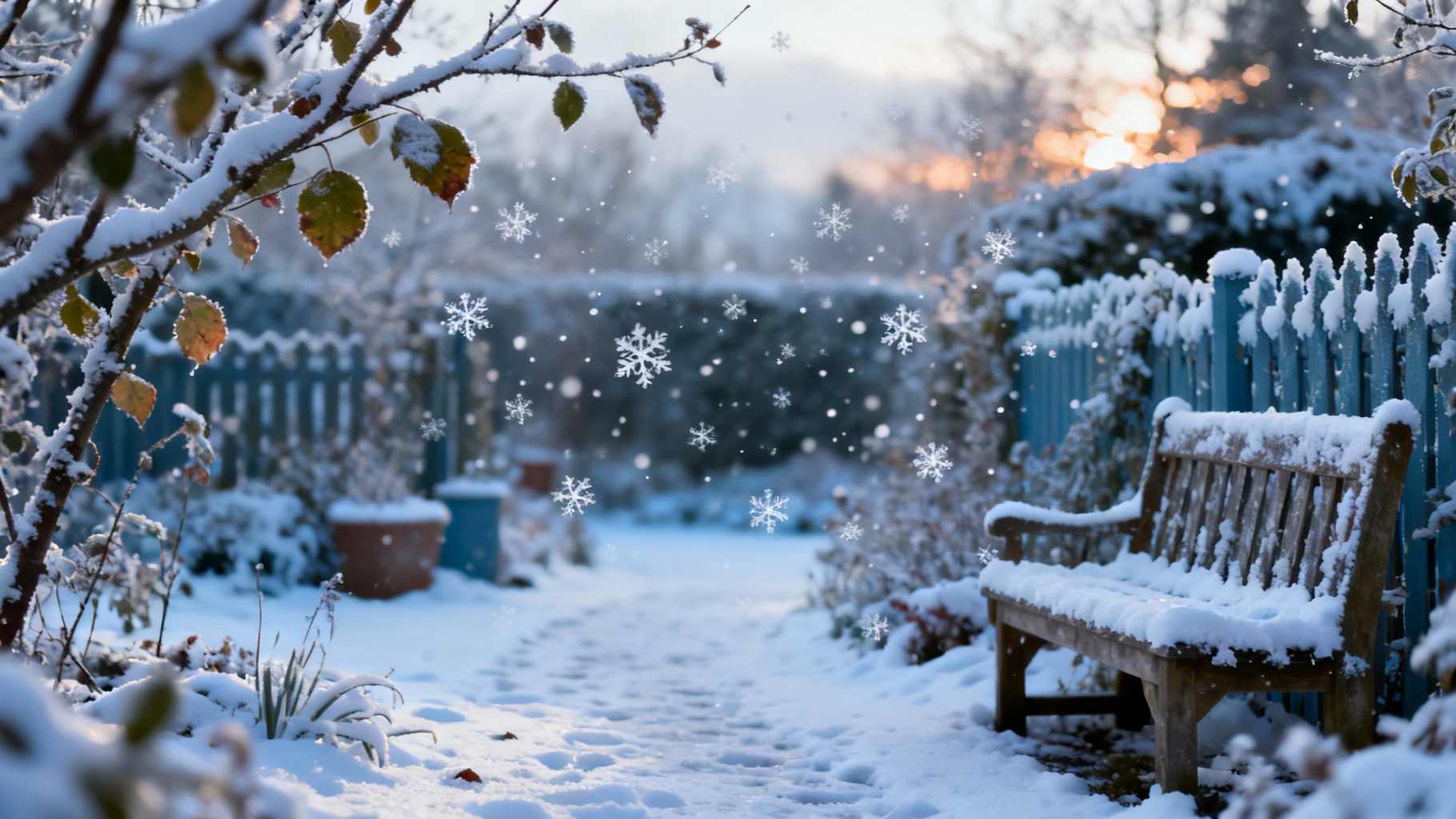 Il neige dans mon jardin : un spectacle féerique