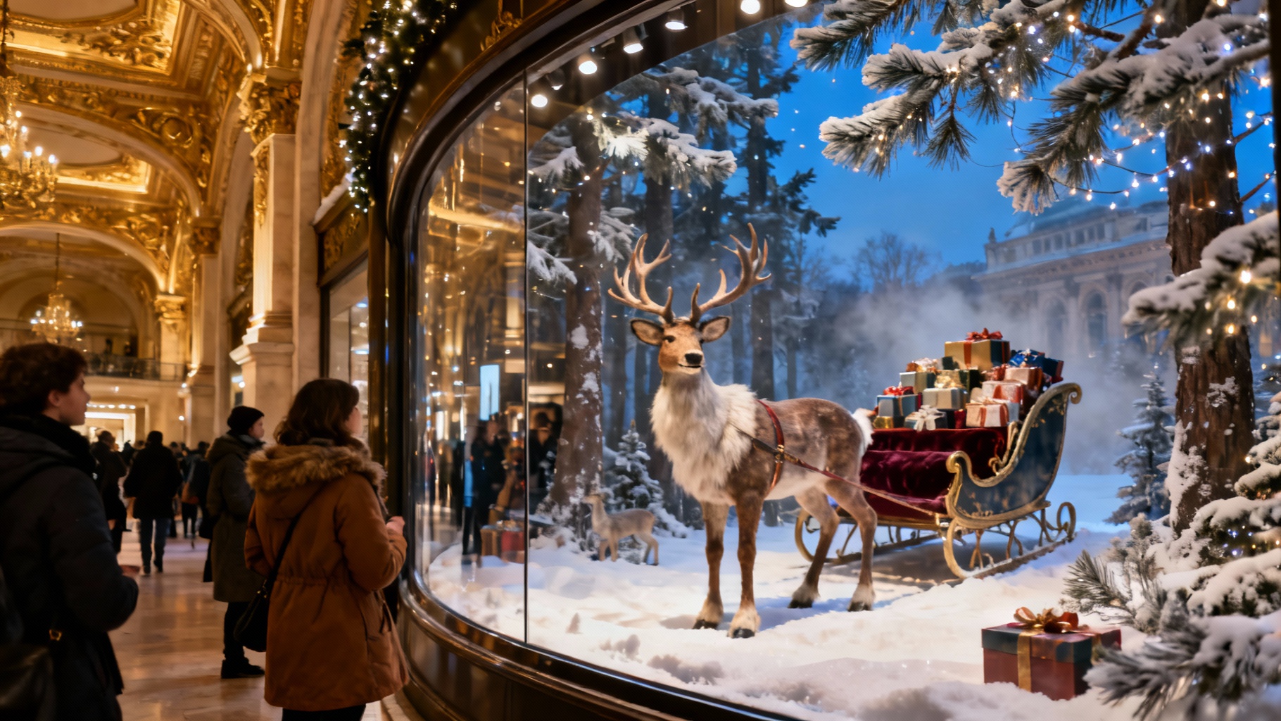 Les vitrines de noël aux galeries lafayette à paris