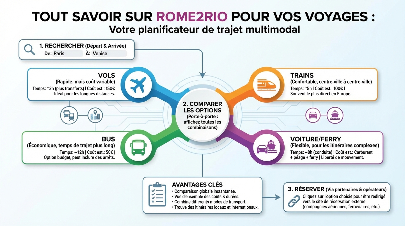 Tout savoir sur rome2rio pour vos voyages 3 Avantages de l'application Rome2Rio